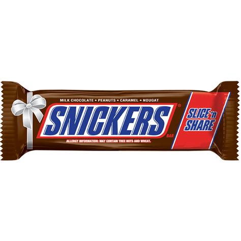 Snickers Holiday Slice N Share Giant Chocolate Candy Bar 1 Pound Bar