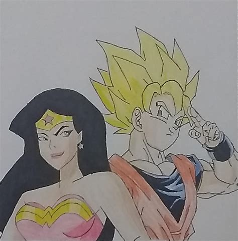 Goku X Wonder Woman By Vmartinezkoh On Deviantart