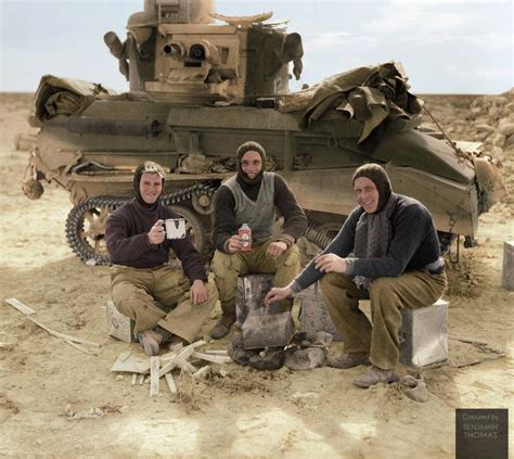 British Tank Crew And Their Mkvi Light Tank In Libya December 1940