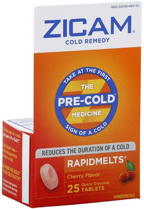Zicam Cold Remedy Rapidmelts Cherry 25 Ea Pack Of 2