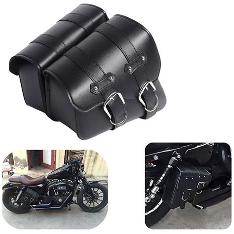 Buy Motorcycle Saddle Bags Side Bags Saddlebags Softail Pu Leather For