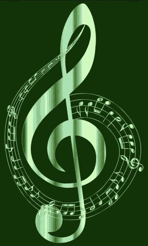 Green Note Music Notes Music Images Music Artwork