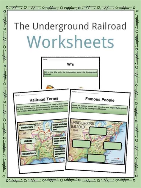 Underground Railroad Worksheet Pdf