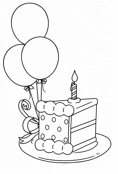 Happy Birthday Drawings Happy Birthday Coloring Pages Birthday Card