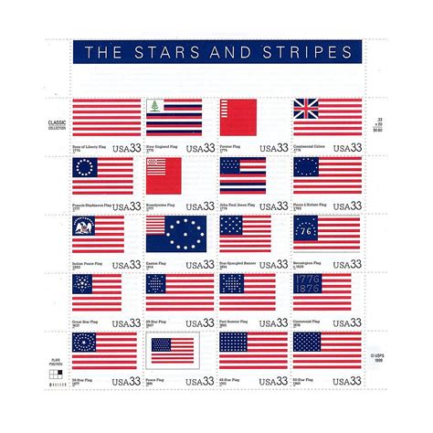 Twenty 33c Stars And Stripes Flag Stamps Vintage Unused Us Etsy In