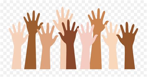 Racial Equality Raising Hands Clipart Pngrace Png Free Transparent