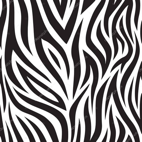 Zebra Seamless Pattern Black And White Tiger Stripes Popular Texture