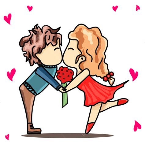 personaje de dibujos animados de san valentín png enamorado dibujos animados beso png imagen