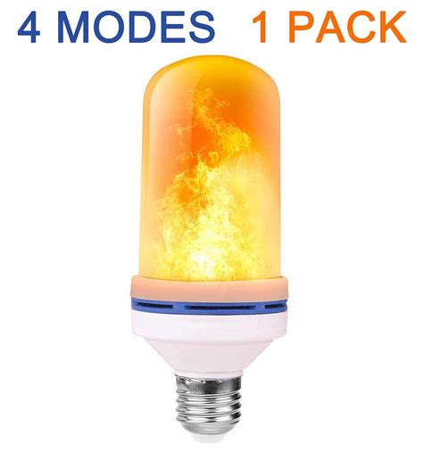 Tooklanet Led Flame Effect Light Bulb 4 Modes With Upside Down
