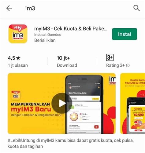 Kamu bisa menggunakan kartu im3 ooredoo atau mentari, yang penting masi menggunakan layanan indosat. Cara Mendapatka. Gratis 1Gb Saat Download My Indosat ...