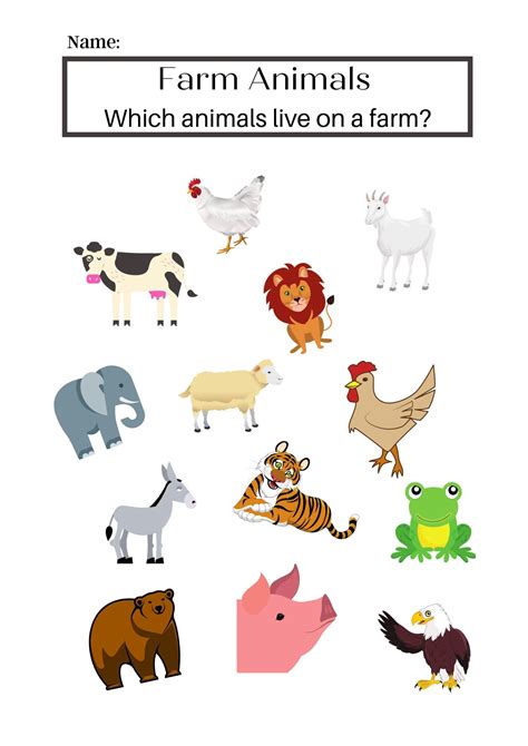 Printable Farm Animal Worksheet Homeschooling Worksheet Kids