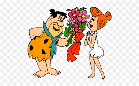 Flintstones Cartoon Clip Art Characters Fred And Wilma Flintstone