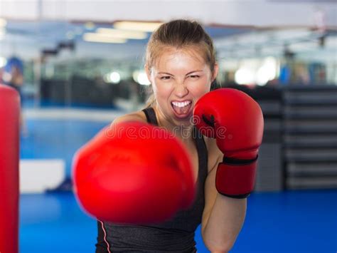 Woman Boxing In Gym Stock Image Image Of Female Fitness 226394511
