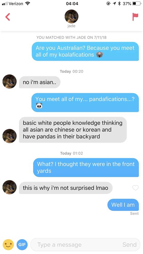 Try one of these inappropriate lines! My culture is not your pick up line : Tinder