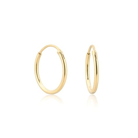 Small Thin Gold Hoop Earrings Classy Women Collection