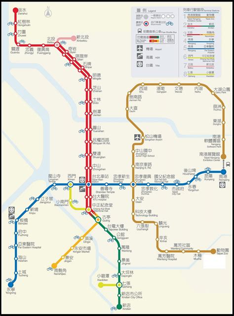 The total length of the taipei metro route is 134.6 kilometers, of which 129.2 kilometers is in operation. Taipei Metro Map (subway) • Mapsof.net