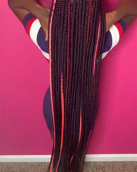 This Hairstyles Was So Beautiful Video Colored Braids Hair