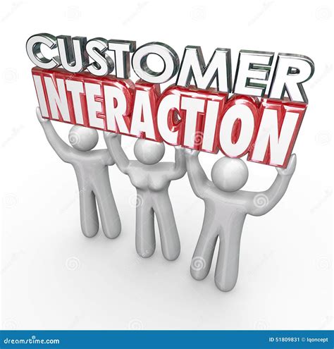 Customer Interaction 3d Words Clients Engagement Involvement Stock