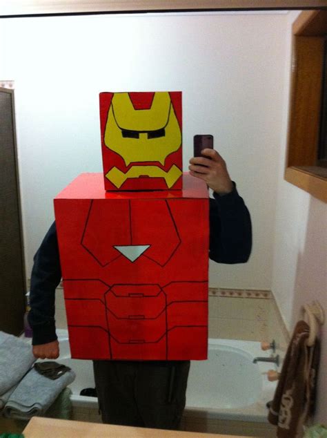 Touch device users, explore by touch or with swipe gestures. Self Cardboard Iron Man! : cosplay