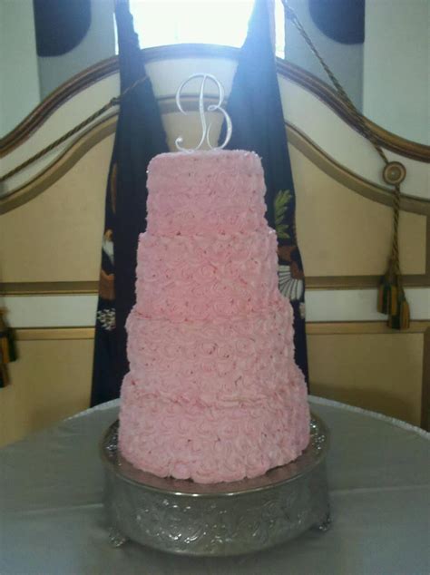 Pink Rosette Wedding Cake By Missblissbakery On Deviantart