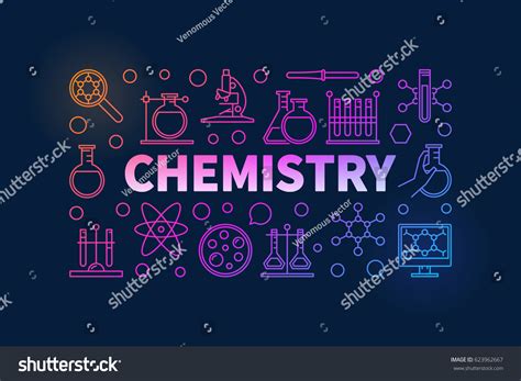 Chemistry Colorful Illustration Vector Creative Science Stock Vector