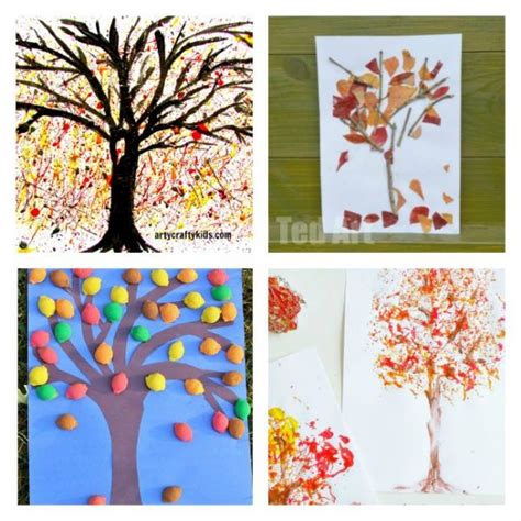 12 Autumn Tree Art Ideas For Kids Arty Crafty Kids