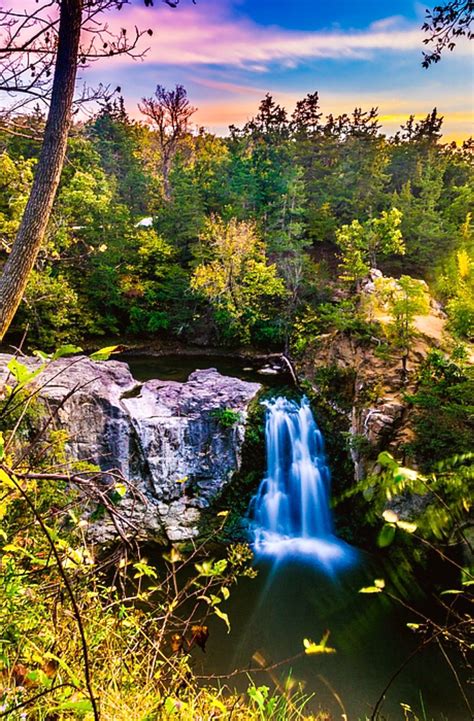 Ramsey Falls Sunrise Is A Photograph By Lowlight Images Autumn Sunrise