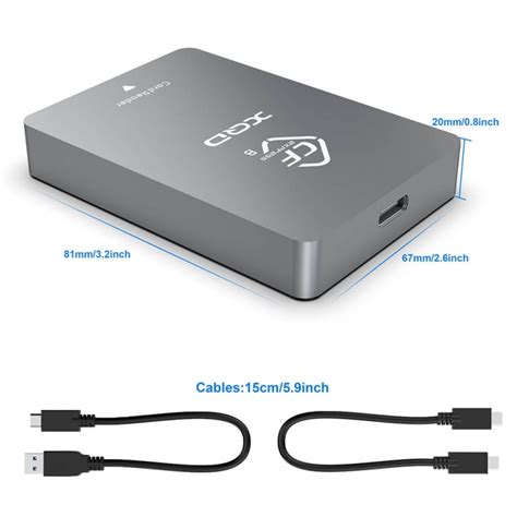 2 in 1 CFexpress type B XQD card reader writer adapter - rocketeck