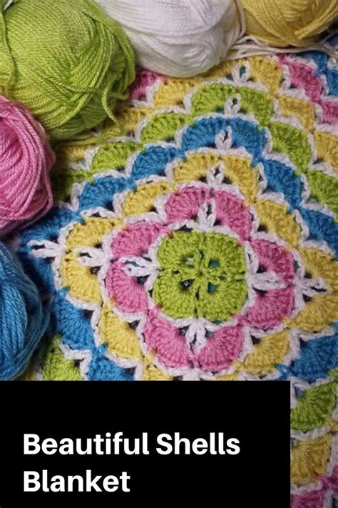 Beautiful Shells Blanket In 2020 Crochet Blanket Patterns Afghan