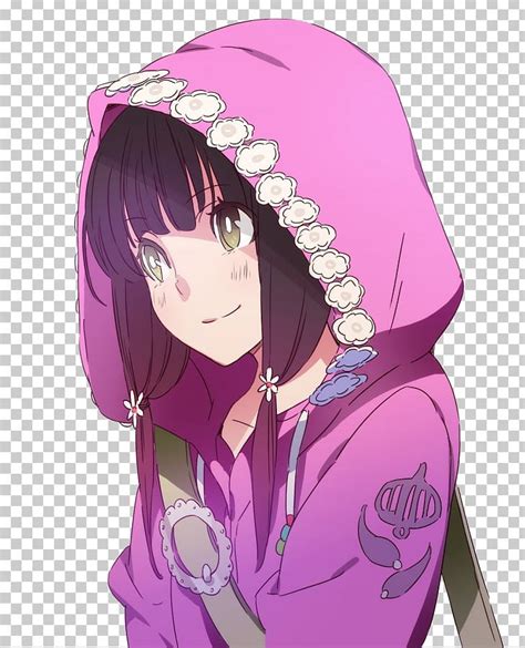 Hoodie Anime Girl Purple Anime Wallpaper Hd