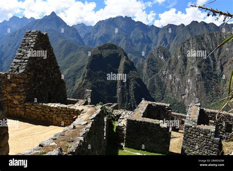 Ancient Ruins Of Inca Empire In Machu Picchu Peru Stock Photo Alamy