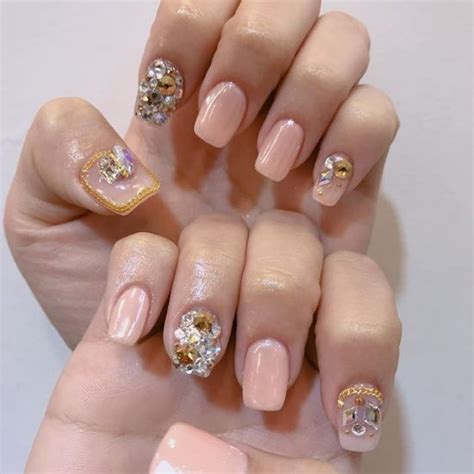Nude Nail Art Designs With Bling And Glitter Major Mag