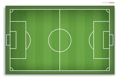 Football Field Or Soccer Field Background Vector Green Court For