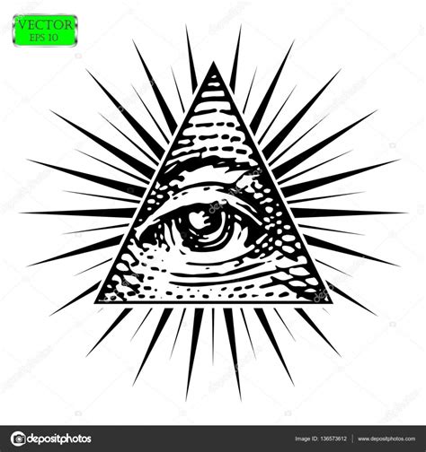 All Seeing Eye Of The New World Order Vector Illustration Stock Vector