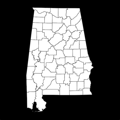 Premium Vector Alabama State Map With Counties Vector Illustration