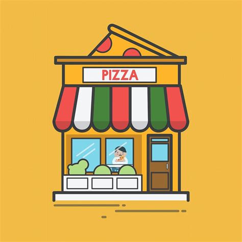 Download Premium Vector Of Illustration Of A Pizza Place By Warapon