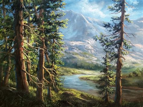 The Hidden Mountain Oil Painting By Kevin Hill Watch Short Oil