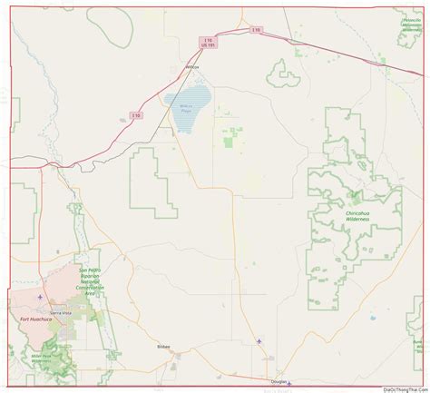 Map Of Cochise County Arizona A C Th Ng Th I