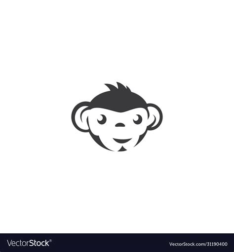 Monkey Head Logo Royalty Free Vector Image Vectorstock