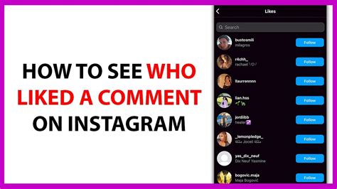 How To See Who Liked A Comment On Instagram In Youtube