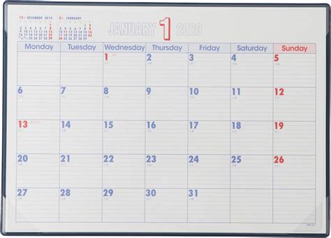 Jp ライフ 2020年 デスクカレンダー B4 月間予定表 B4c 文房具・オフィス用品