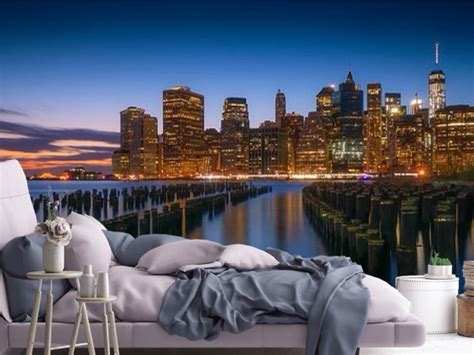 Los Angeles Cityscape Wall Mural Usa Cities Panorama Wall Etsy