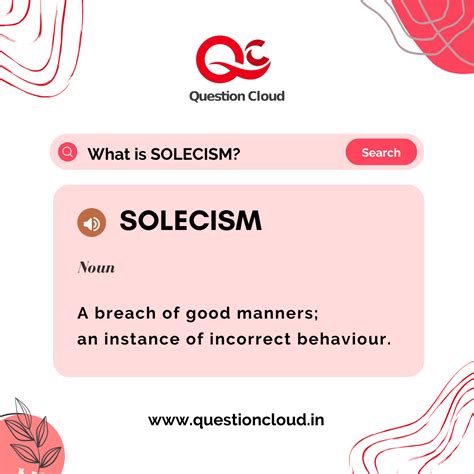 Solecism ~ Daily Vocabulary Booster Your Daily Dose Of Difficult Words