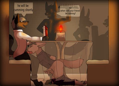 Rule 34 Anthro Candle Canine Clothed Clothing Dialogue Fellatio Fox