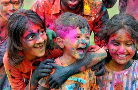 Kids Playing Holi Pictures Of Beautiful Moments Captured In Camera