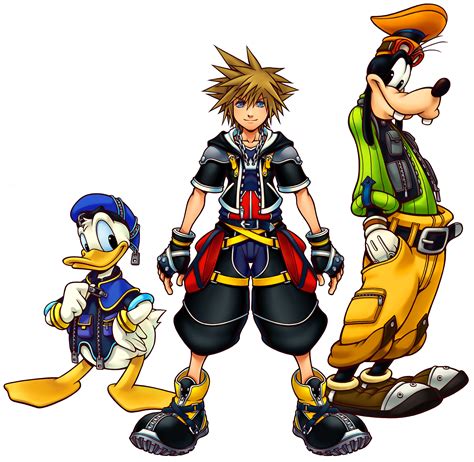 Kingdom Hearts Sora Donald And Goofy Minitokyo