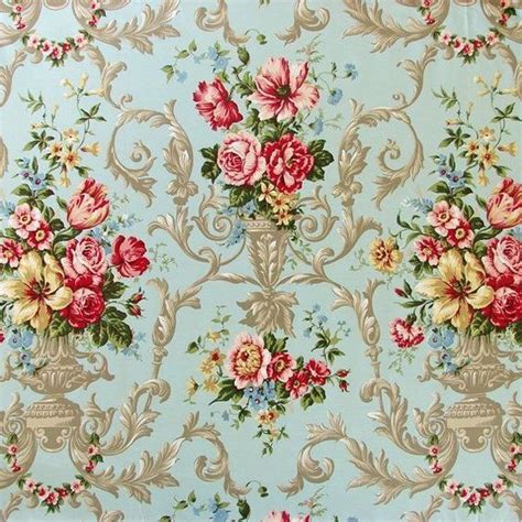 French Vintage Floral Wallpaper 1900s Antique French Wallpaper