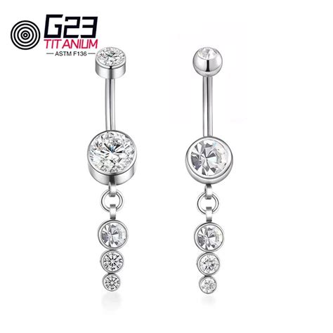 Belly Button Piercing Jewelry Titanium Piercing Navel Stones Titanium G23 F136 Aliexpress