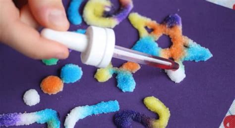 Art Science Salt Glue Watercolour Experiment Play Cbc Parents