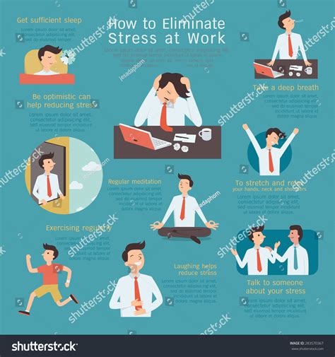 Infographics How Eliminate Reduce Stress Workplace Stock